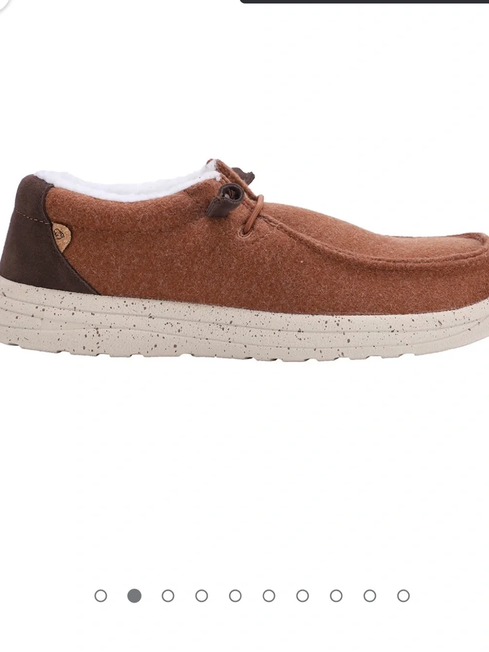 NWOB Lamo Samuel Chestnut Wool Men's Slip-On Shoe Size 10
